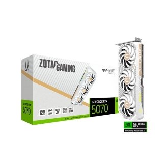 Tarjeta gráfica Zotac RTX 5070 AMP 12GB GDDR7 blanco