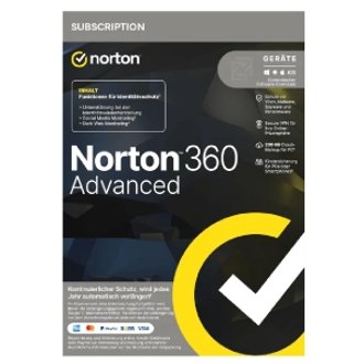 Antivirus Norton 360 Advanced 200GB 1 usuario 10 dispositivos 1 año licencia electrónica