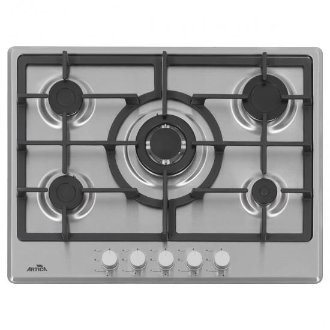 Encimera Ártica AXG7050 5F inox 70cm forja Wok