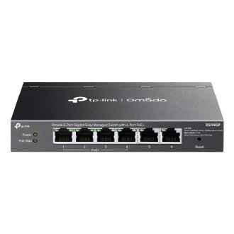 Switch semigestionable TP-Link Omada ES206GP 6P 4xLAN Gb PoE+ 2xLAN Gb 65W total metal