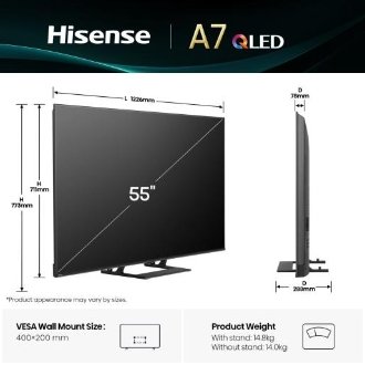 TV Hisense 55" 55A7Q UHD QLED Smart TV HDR10+