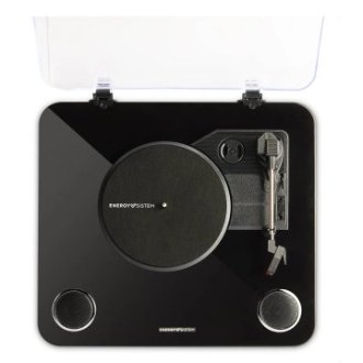 Tocadiscos Bluetooth Energy Sistem Blackspin altavoces 5?W 33/45/78?RPM BT RCA digitalización en USB