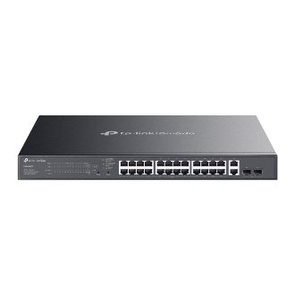 Switch semigestionable TP-Link Omada ES228GMP 28P 24xLAN Gb PoE+ 2xLAN Gb 2xSFP 384W total metal