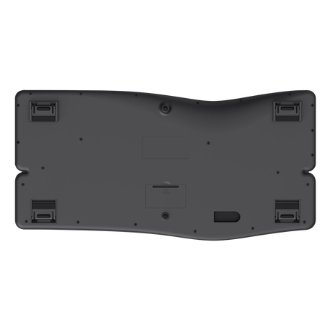 Teclado Trust Bluetooth multidispositivo Keyra ergonómico silent negro