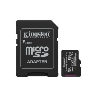 MEMORIA SD MICRO 128GB KINGSTON CLASE 10 +  ADAPTADOR CANVAS Select PLUS 100MB/S SDCS3/128GB