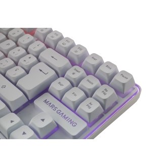TECLADO MOUSE Y ALFOMBRILLA MARS GAMING MCPWTKLES BLANCO FRGB RAINBOW 3200DPI