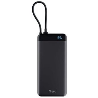 POWERBANK TRUST FIERA 20000mAh COLOR NEGRO CABLE USB-C FIJO