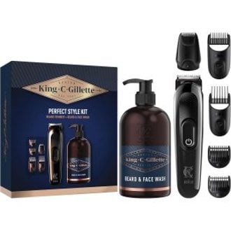 RECORTADORA BRAUN KING C GILLETTE STYLE MASTER 5 PEINES RECARGABLE + CHAMPU BARBA