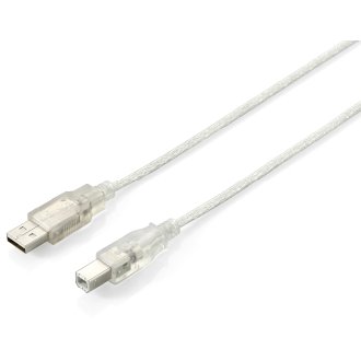 CABLE USB-A  2.0 EQUIP TIPO A - B   TRANSPARENTE 5M