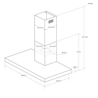 CAMPANA HAIER HATS9CBS4BWIFI 857m3h 90CM NEGRA