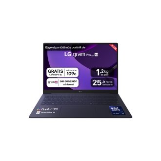 LG Gram Pro 16Z90TS-G.AU99B ordenador portatil Copilot+ PC Intel Core Ultra 9 288V Portátil 40,6 cm (16") 2.5K 32 GB LPDDR5x-SDRAM 1 TB SSD Wi-Fi 7 (802.11be) Windows 11 Home Gris