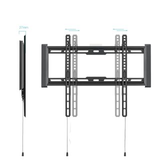 TooQ Soporte Fijo de pared para pantallas 32"- 70", Negro