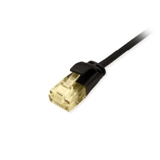 LATIGUILLO U/UTP CATEGORIA 6A SLIM LIMBRE HALOGENOS LSOH 0,5M COLOR NEGRO EQUIP 626902