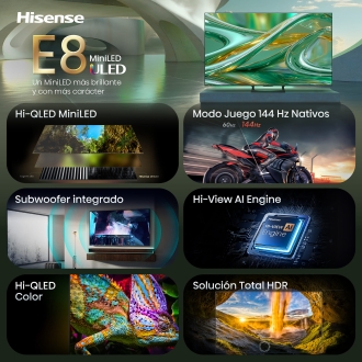 Hisense 55E8S Televisor 139,7 cm (55") 4K Ultra HD Smart TV Wifi Gris 400 cd / m²