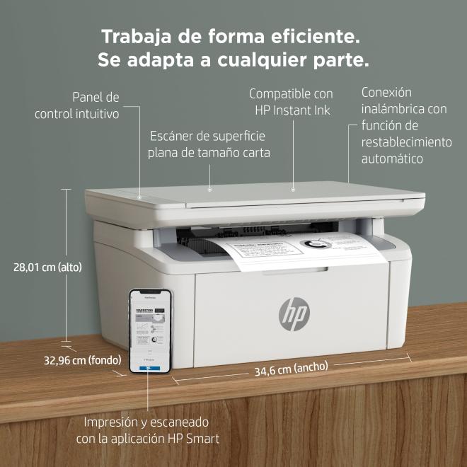 Stampante Laser HP LaserJet MFP M140w - Multifunzione 3in1, WiFi, A4, Monocromatica, Fino A 150 Fogli - Foto 4