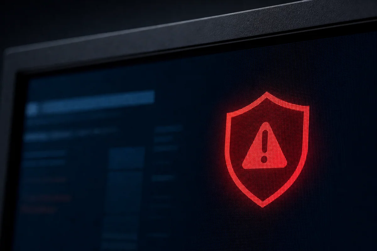 Primer plano técnico de Eliminación de virus y malware en Murcia