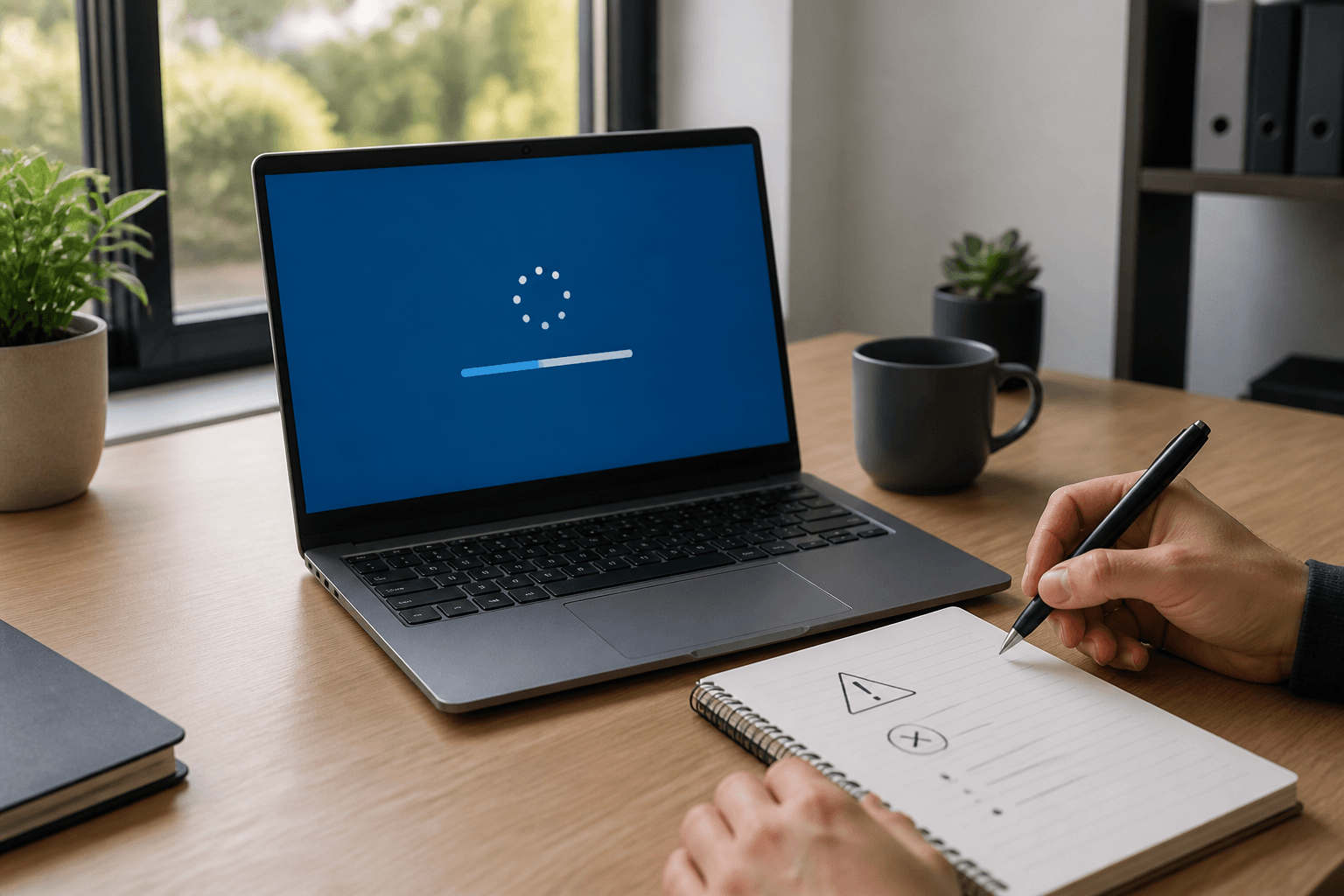 El portátil enciende pero no carga Windows: causas y comprobaciones seguras